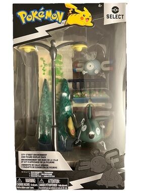 Pokemon Select City Street Environment Pack w/ Magnemite & Trubbish